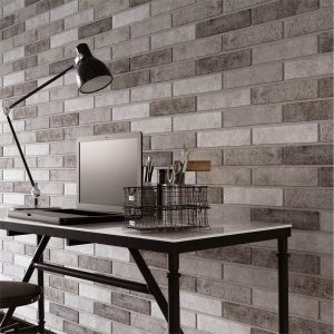Seven Tone Brick Grey Porcelain Tile in Matt for Wall Tile 25x6cm