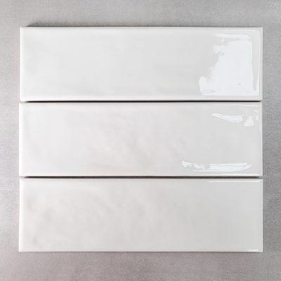 Metro White Tile in High Gloss for Kitchen Wall Tile 10x30cm