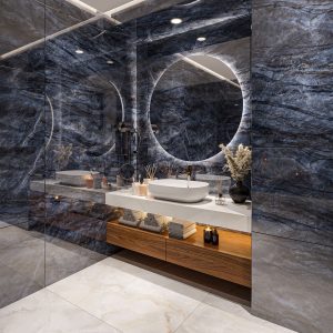 blue marble effect tiles high gloss bathroom tiles