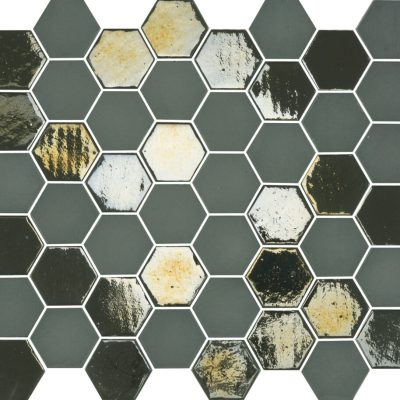 green mosaic tiles feature wall tiles bathroom