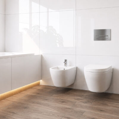 white bathroom tiles