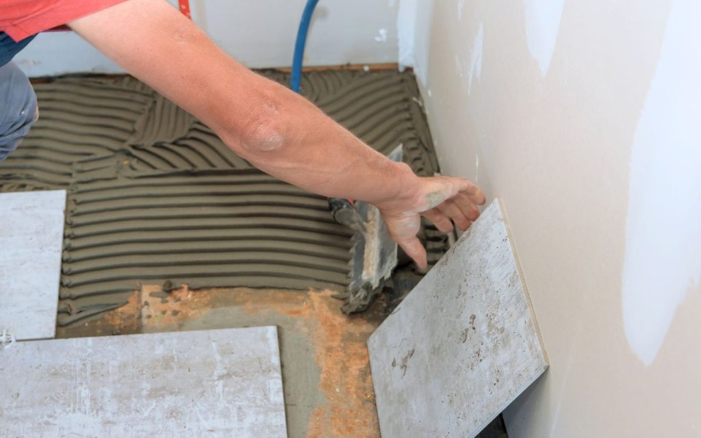 tiling a bathroom