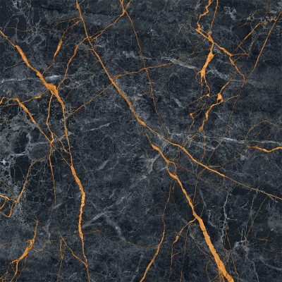 Black Marble effect tiles feature wall bathroom